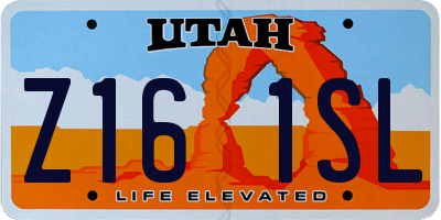 UT license plate Z161SL