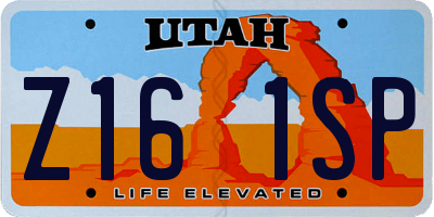 UT license plate Z161SP