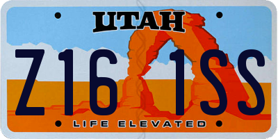 UT license plate Z161SS