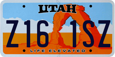 UT license plate Z161SZ