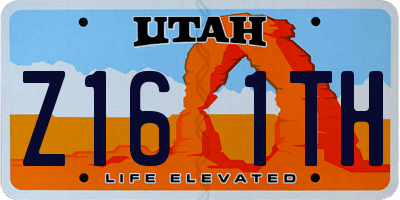 UT license plate Z161TH