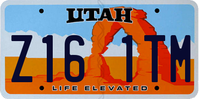 UT license plate Z161TM