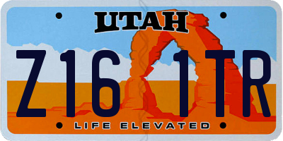 UT license plate Z161TR