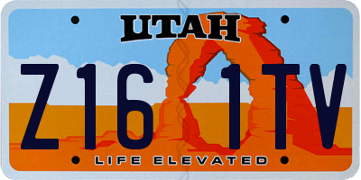 UT license plate Z161TV