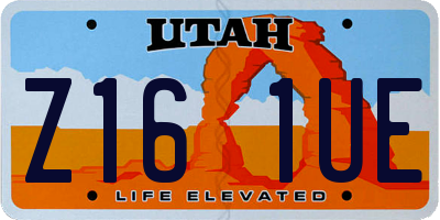 UT license plate Z161UE