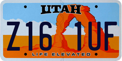 UT license plate Z161UF