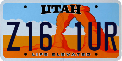 UT license plate Z161UR