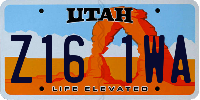 UT license plate Z161WA
