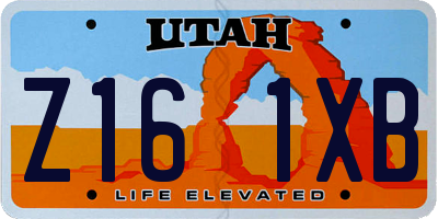 UT license plate Z161XB