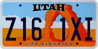 UT license plate Z161XI