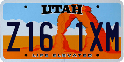 UT license plate Z161XM