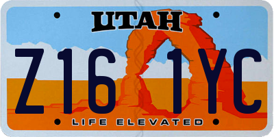 UT license plate Z161YC