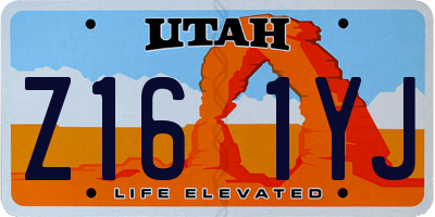 UT license plate Z161YJ
