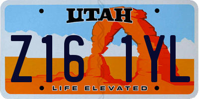 UT license plate Z161YL