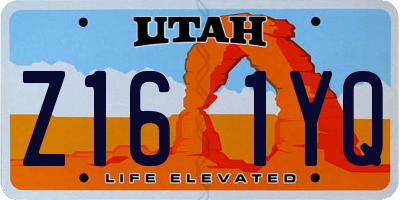 UT license plate Z161YQ