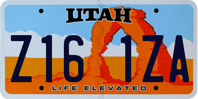 UT license plate Z161ZA