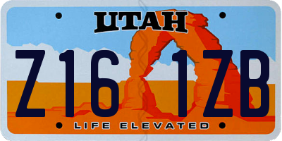 UT license plate Z161ZB