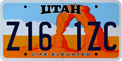 UT license plate Z161ZC