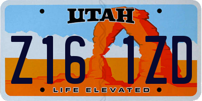 UT license plate Z161ZD