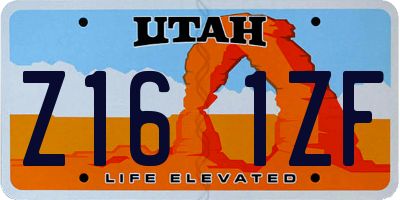 UT license plate Z161ZF