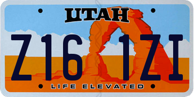 UT license plate Z161ZI