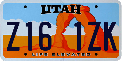 UT license plate Z161ZK