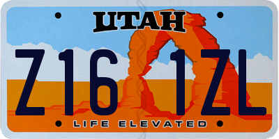 UT license plate Z161ZL