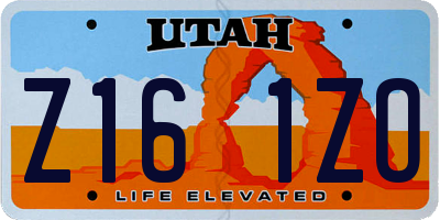 UT license plate Z161ZO