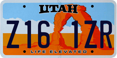 UT license plate Z161ZR