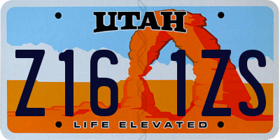 UT license plate Z161ZS