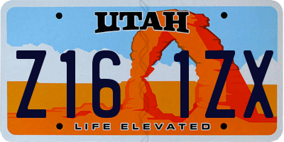 UT license plate Z161ZX