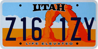 UT license plate Z161ZY
