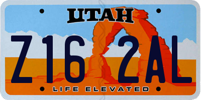 UT license plate Z162AL