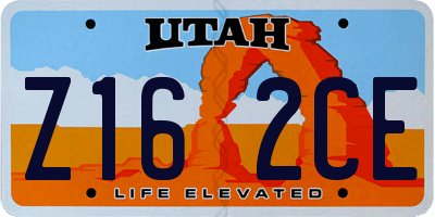 UT license plate Z162CE