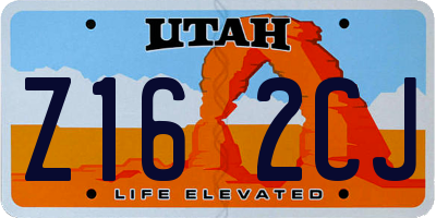 UT license plate Z162CJ