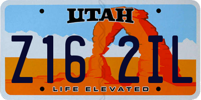 UT license plate Z162IL