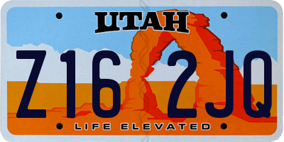 UT license plate Z162JQ
