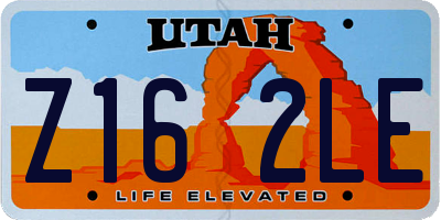 UT license plate Z162LE