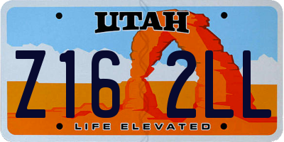 UT license plate Z162LL