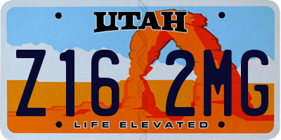 UT license plate Z162MG