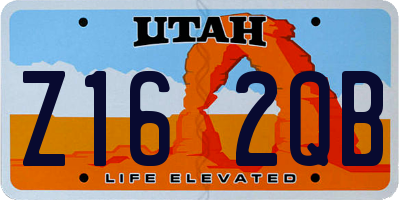 UT license plate Z162QB