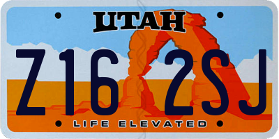 UT license plate Z162SJ