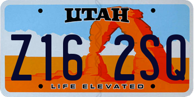 UT license plate Z162SQ