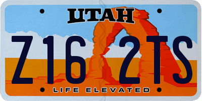 UT license plate Z162TS