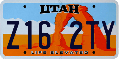UT license plate Z162TY