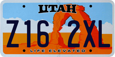 UT license plate Z162XL