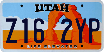 UT license plate Z162YP