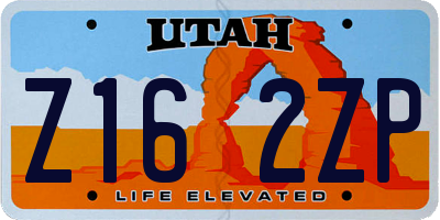 UT license plate Z162ZP