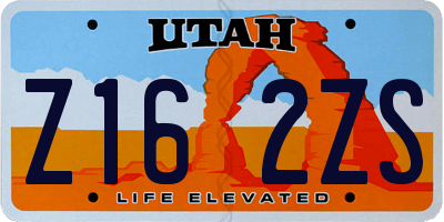 UT license plate Z162ZS