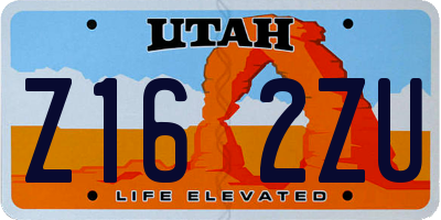 UT license plate Z162ZU